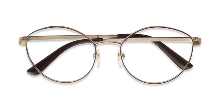 VOGUE Marron Full Frame Oval Eyeglasses for Women