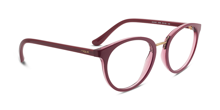 VOGUE Marron Full Frame Round Eyeglasses for Women