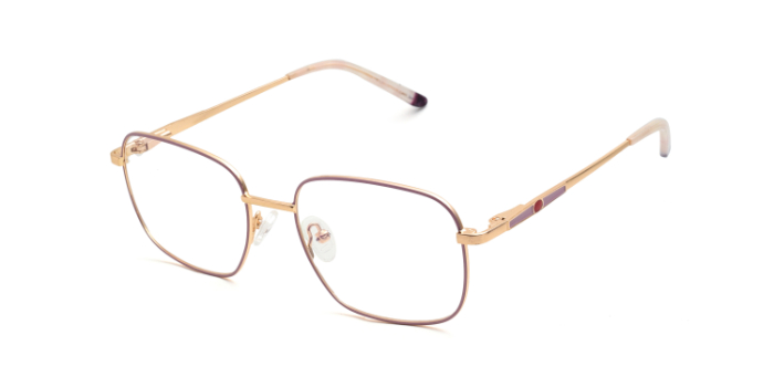  Pink Full Frame Square Eyeglasses for Women