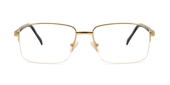 KILLER Gold Half Frame Square Eyeglasses for Men and Women