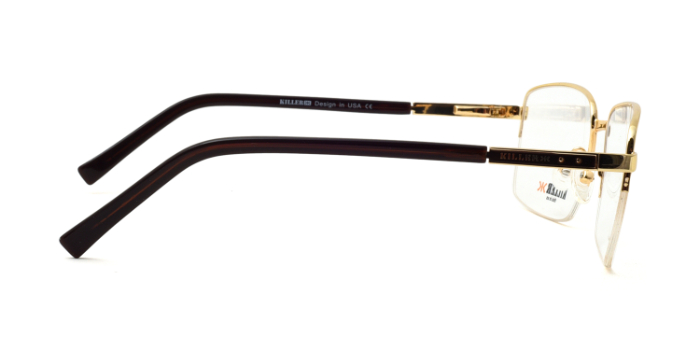 KILLER Gold Half Frame Square Eyeglasses for Men and Women
