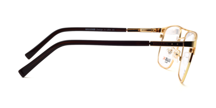 KILLER Gold Full Frame Square Eyeglasses for Men and Women
