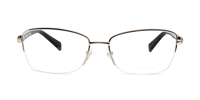 PIERRE CARDIN Gold Half Frame Rectangle Eyeglasses for Women
