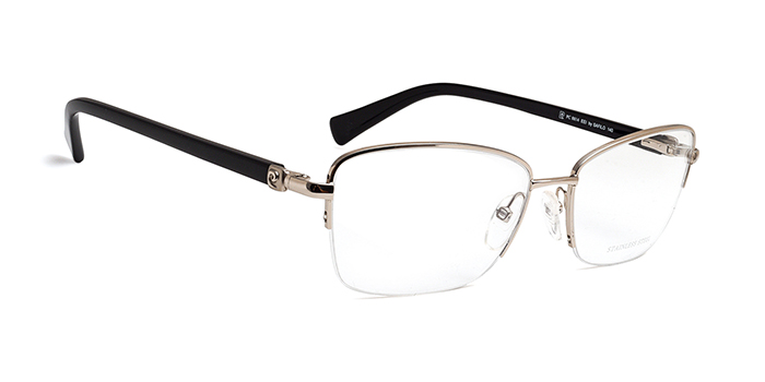 PIERRE CARDIN Gold Half Frame Rectangle Eyeglasses for Women