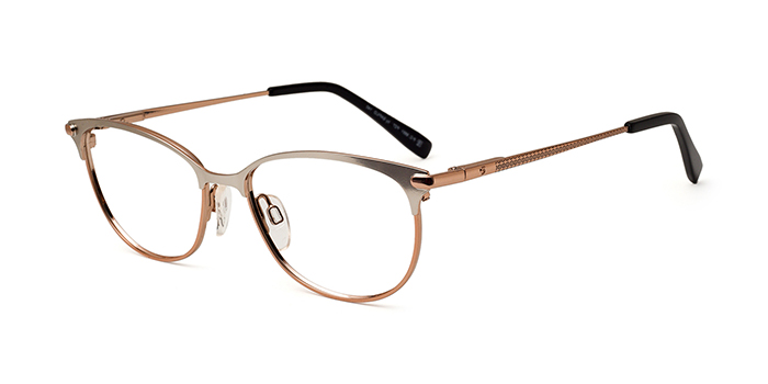 PIERRE CARDIN Gold Full Frame Oval Eyeglasses for Women