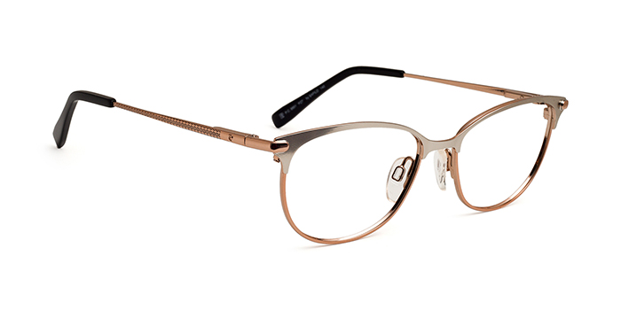 PIERRE CARDIN Gold Full Frame Oval Eyeglasses for Women