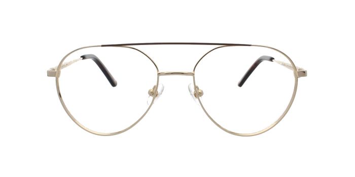  Gold Full rim Aviator Eyeglasses for Men and Women