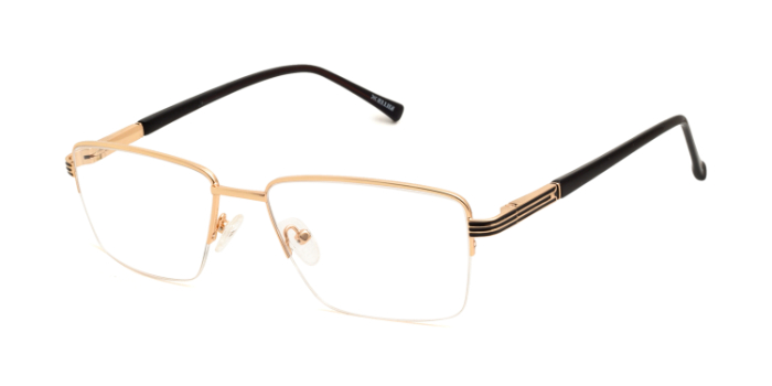 KILLER Gold Half Frame Rectangle Eyeglasses for Men and Women