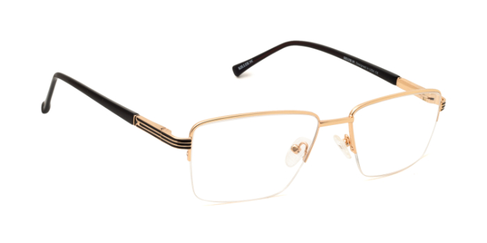 KILLER Gold Half Frame Rectangle Eyeglasses for Men and Women
