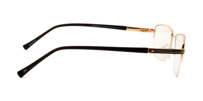 KILLER Gold Half Frame Rectangle Eyeglasses for Men and Women