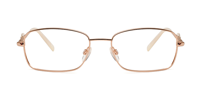 PIERRE CARDIN Gold Full Frame Rectangle Eyeglasses for Women