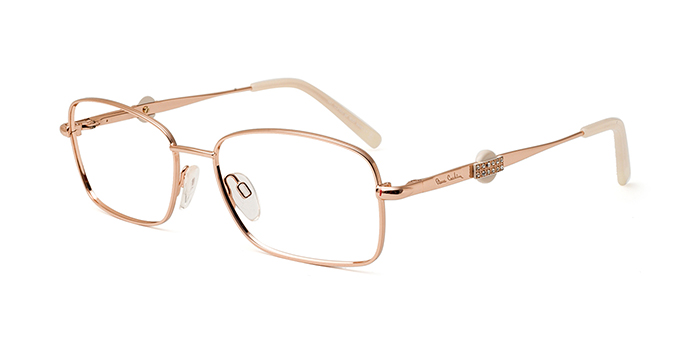 PIERRE CARDIN Gold Full Frame Rectangle Eyeglasses for Women
