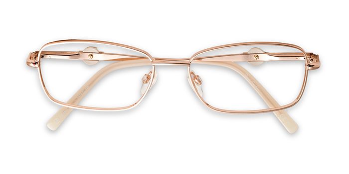 PIERRE CARDIN Gold Full Frame Rectangle Eyeglasses for Women