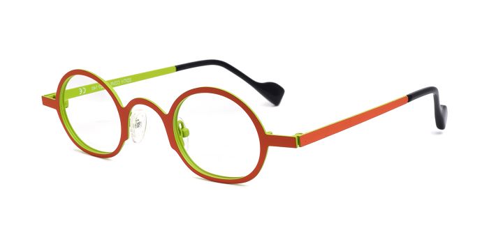  Orange color Full Frame Oval Eyeglasses for Kids