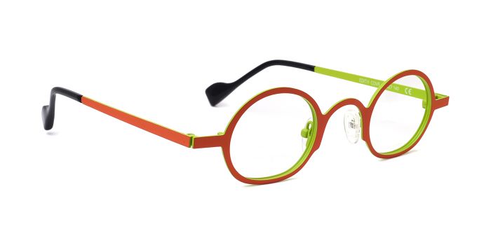  Orange color Full Frame Oval Eyeglasses for Kids
