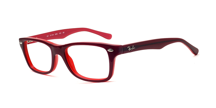 Ray-Ban Wine Full Frame Rectangle Eyeglasses for Kids