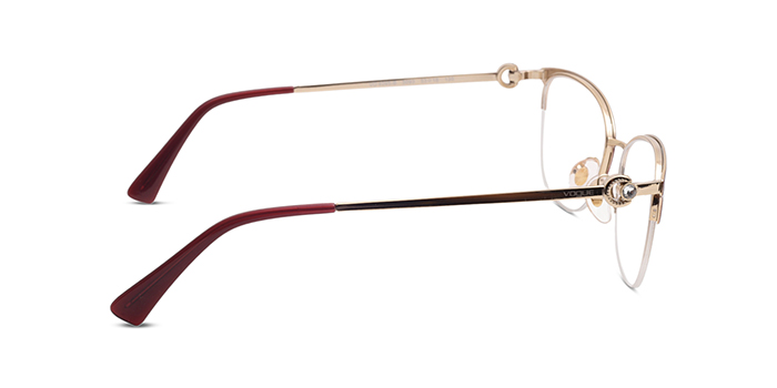 VOGUE Wine Half Frame Cateye Eyeglasses for Women