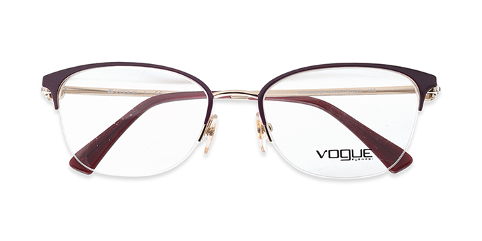 VOGUE Wine Half Frame Cateye Eyeglasses for Women
