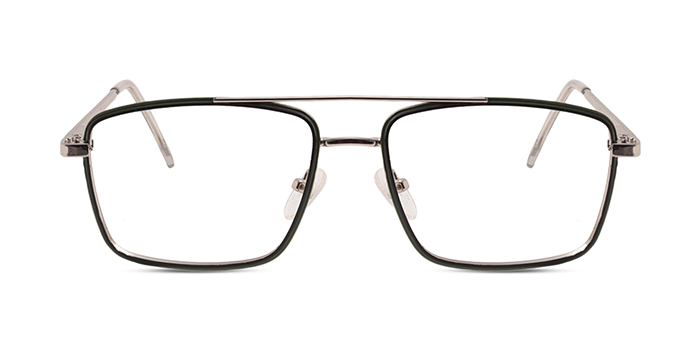  Green Full Frame Square Eyeglasses for Men and Women