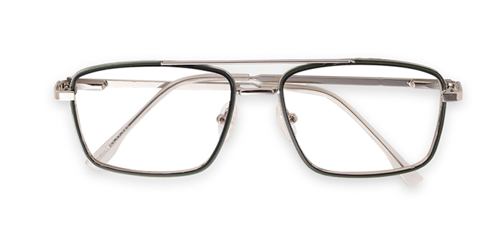  Green Full Frame Square Eyeglasses for Men and Women