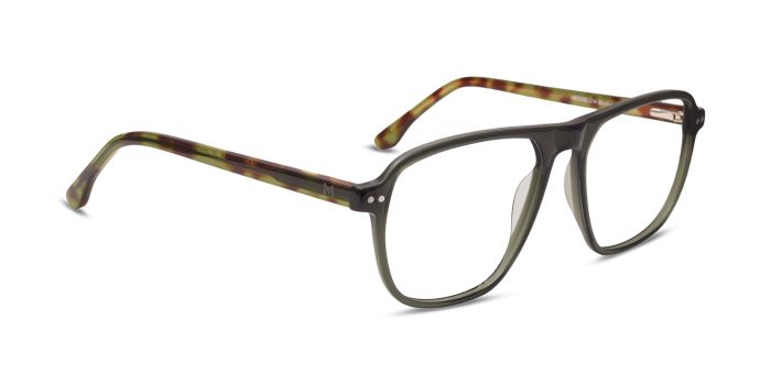  Green color Full Frame Square Eyeglasses for Men and Women