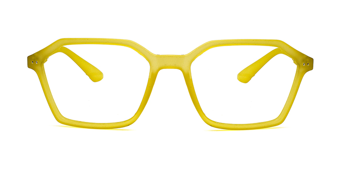  Yellow Full Frame geometric Eyeglasses for Men