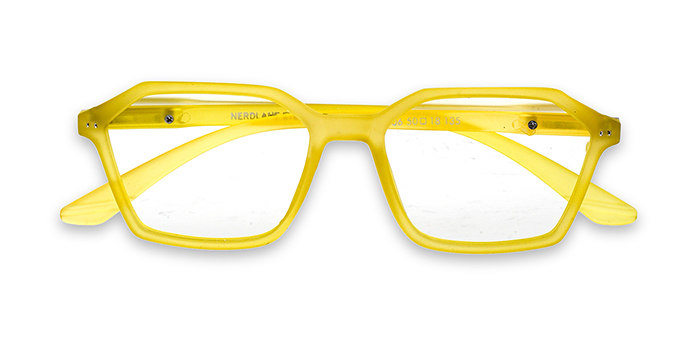  Yellow Full Frame geometric Eyeglasses for Men