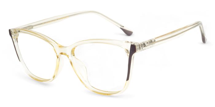 MIRAR by EyeMyEye Yellow Full Frame Butterfly Eyeglasses for Women