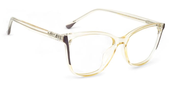 MIRAR by EyeMyEye Yellow Full Frame Butterfly Eyeglasses for Women