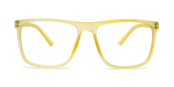 MIRAR by EyeMyEye Yellow Full Frame Square Eyeglasses for Men and Women
