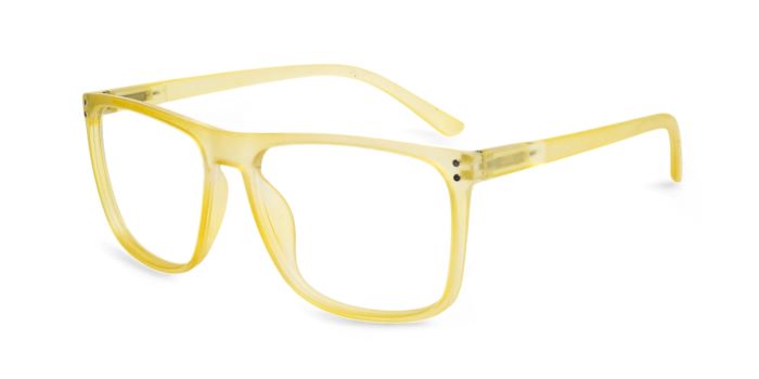 MIRAR by EyeMyEye Yellow Full Frame Square Eyeglasses for Men and Women