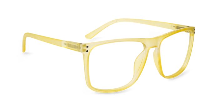 MIRAR by EyeMyEye Yellow Full Frame Square Eyeglasses for Men and Women