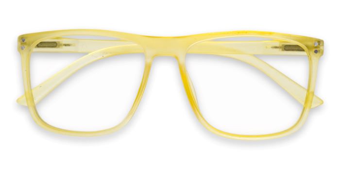 MIRAR by EyeMyEye Yellow Full Frame Square Eyeglasses for Men and Women