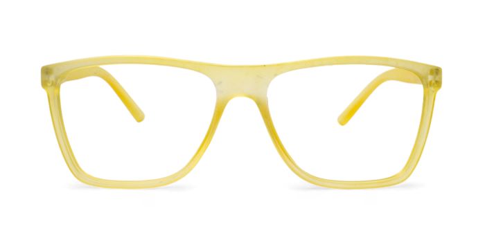 MIRAR by EyeMyEye Yellow Full Frame Rectangle Eyeglasses for Men and Women