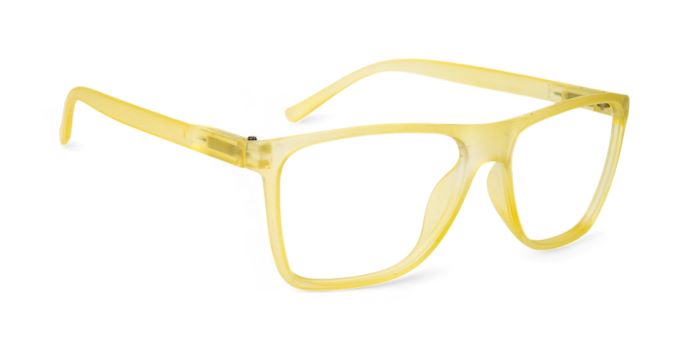 MIRAR by EyeMyEye Yellow Full Frame Rectangle Eyeglasses for Men and Women