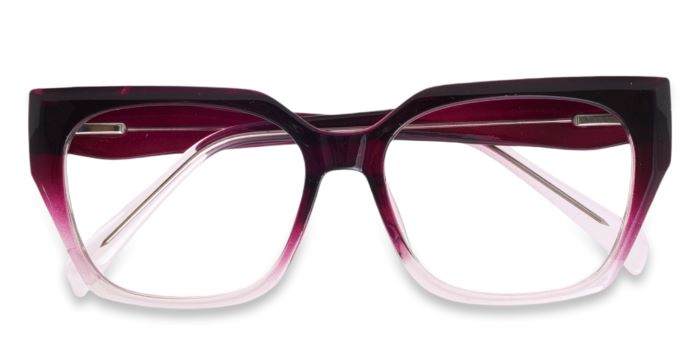 MIRAR by EyeMyEye Burgundy Full Frame Butterfly Eyeglasses for Women
