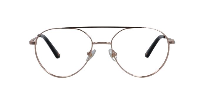  Rose gold Full rim Aviator Eyeglasses for Men and Women