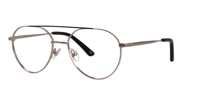  Rose gold Full rim Aviator Eyeglasses for Men and Women