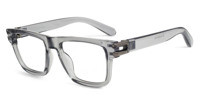 MIRAR by EyeMyEye Grey Transparent Full Frame Wayfarer Eyeglasses for Men and Women