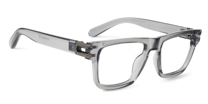 MIRAR by EyeMyEye Grey Transparent Full Frame Wayfarer Eyeglasses for Men and Women