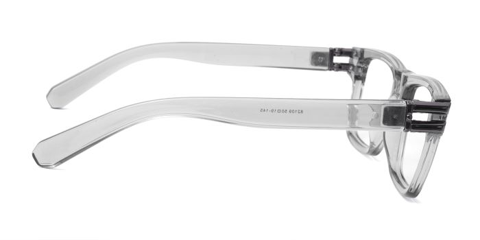 MIRAR by EyeMyEye Grey Transparent Full Frame Wayfarer Eyeglasses for Men and Women