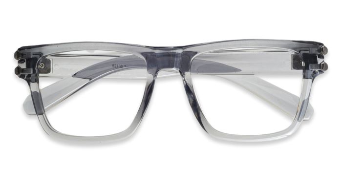 MIRAR by EyeMyEye Grey Transparent Full Frame Wayfarer Eyeglasses for Men and Women