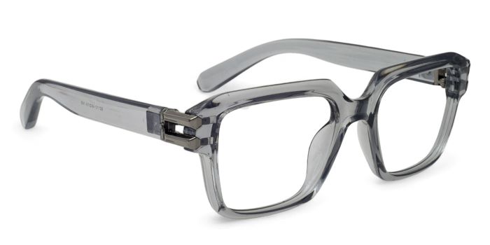 MIRAR by EyeMyEye Grey Transparent Full Frame Square Eyeglasses for Men and Women