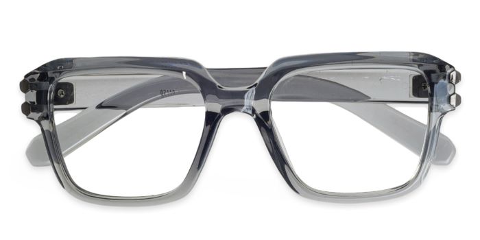 MIRAR by EyeMyEye Grey Transparent Full Frame Square Eyeglasses for Men and Women