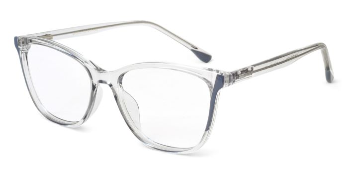 MIRAR by EyeMyEye Grey Transparent Full Frame Butterfly Eyeglasses for Women