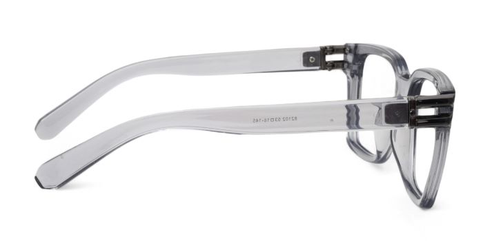MIRAR by EyeMyEye Grey Transparent Full Frame Wayfarer Eyeglasses for Men and Women