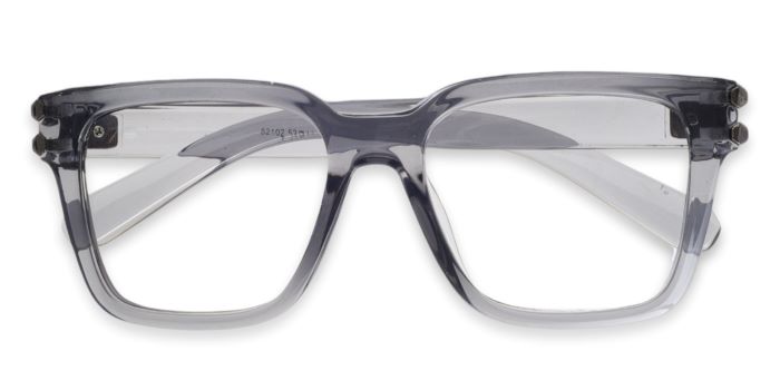 MIRAR by EyeMyEye Grey Transparent Full Frame Wayfarer Eyeglasses for Men and Women