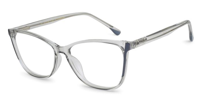 MIRAR by EyeMyEye Grey Transparent Full Frame Cateye Eyeglasses for Women