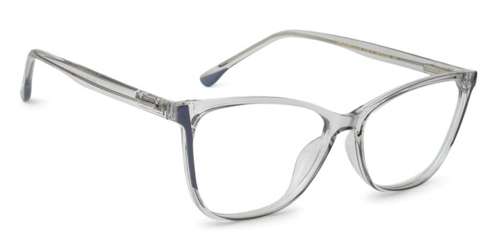 MIRAR by EyeMyEye Grey Transparent Full Frame Cateye Eyeglasses for Women