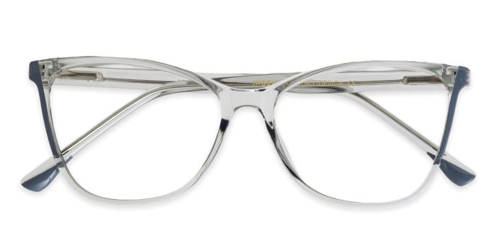 MIRAR by EyeMyEye Grey Transparent Full Frame Cateye Eyeglasses for Women